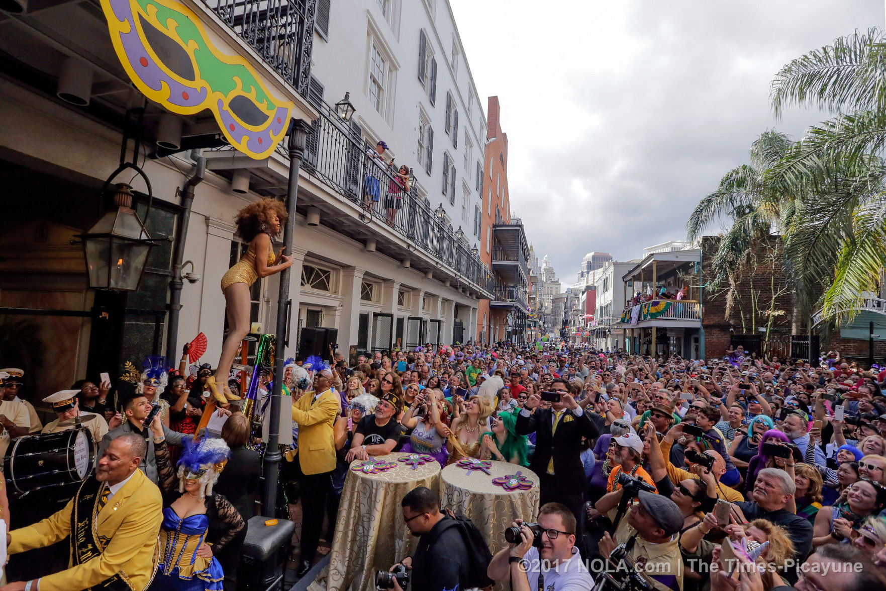 Only on Bourbon Street: Greasing of the Poles for Mardi Gras